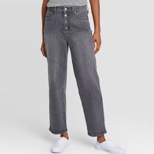 Vintage Straight-Leg Cropped Jeans